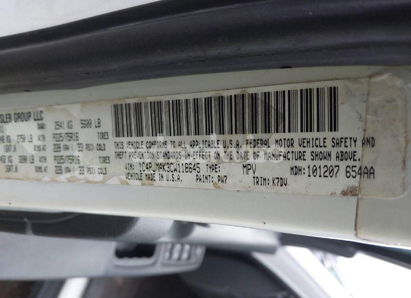 Photo 9 of 2012 Jeep Liberty SPORT (VIN 1C4PJMAK3CW118645)