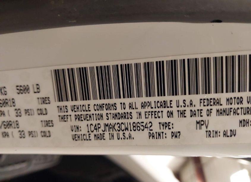 Photo 9 of 2012 Jeep Liberty SPORT (VIN 1C4PJMAK3CW186542)