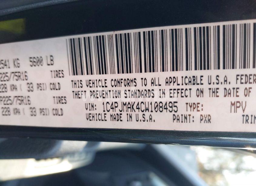 Photo 9 of 2012 Jeep Liberty SPORT (VIN 1C4PJMAK4CW108495)