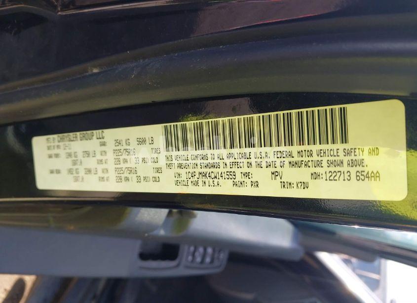 Photo 9 of 2012 Jeep Liberty SPORT (VIN 1C4PJMAK4CW141559)