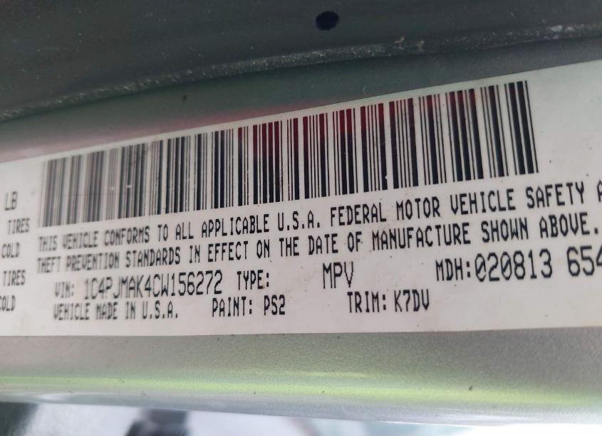 Photo 9 of 2012 Jeep Liberty SPORT (VIN 1C4PJMAK4CW156272)