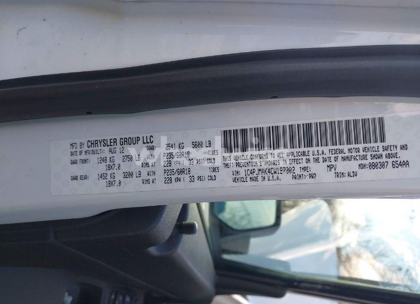 Photo 9 of 2012 Jeep Liberty SPORT (VIN 1C4PJMAK4CW197002)