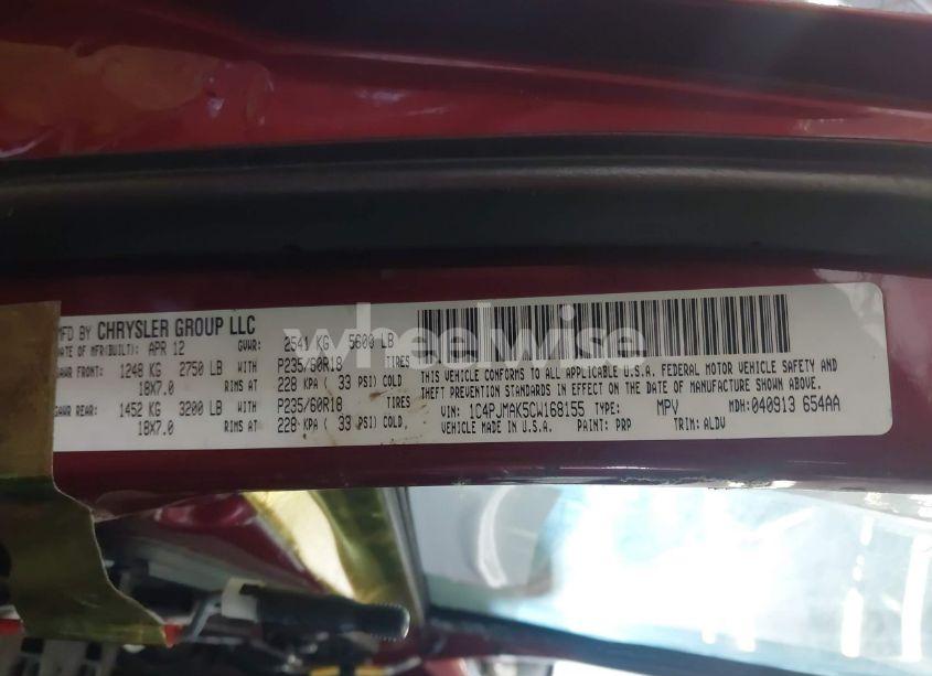 Photo 9 of 2012 Jeep Liberty SPORT (VIN 1C4PJMAK5CW168155)