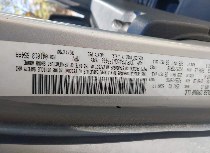 Photo 9 of 2012 Jeep Liberty SPORT (VIN 1C4PJMAK5CW177440)