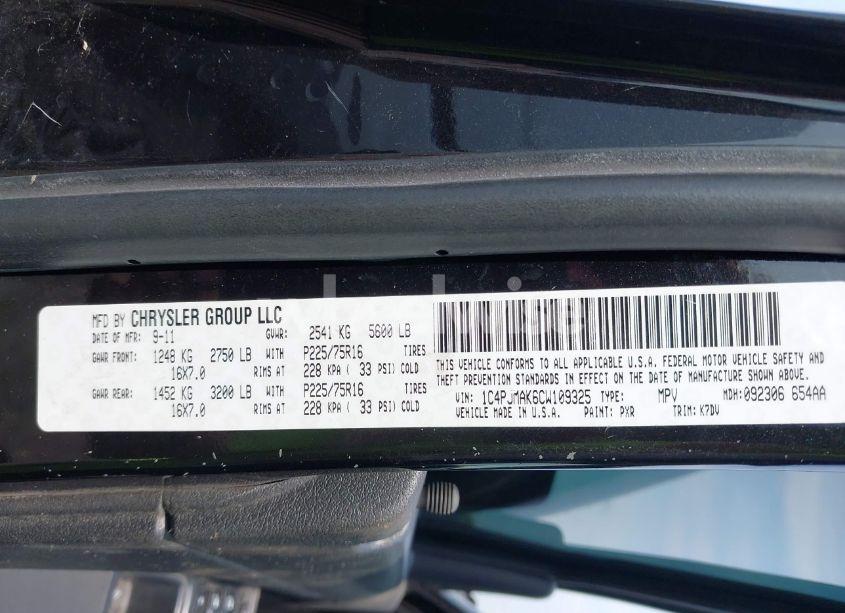 Photo 9 of 2012 Jeep Liberty SPORT (VIN 1C4PJMAK6CW109325)