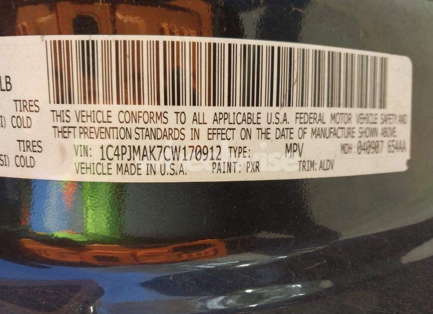 Photo 9 of 2012 Jeep Liberty SPORT (VIN 1C4PJMAK7CW170912)