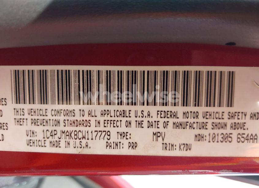 Photo 9 of 2012 Jeep Liberty SPORT (VIN 1C4PJMAK8CW117779)