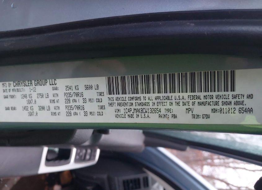 Photo 9 of 2012 Jeep Liberty SPORT (VIN 1C4PJMAK8CW132654)