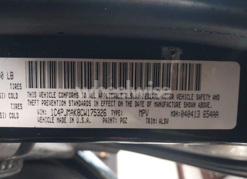 Photo 9 of 2012 Jeep Liberty SPORT (VIN 1C4PJMAK8CW175326)