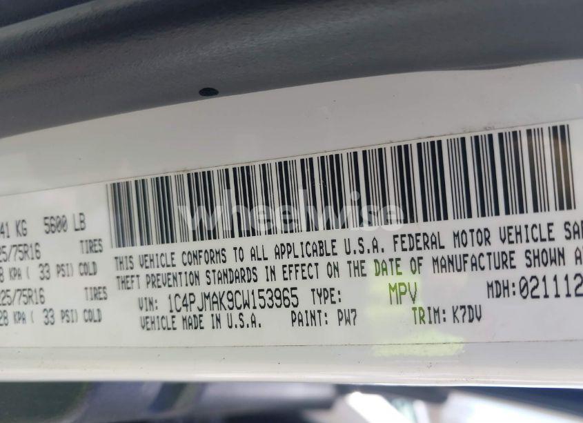 Photo 9 of 2012 Jeep Liberty SPORT (VIN 1C4PJMAK9CW153965)