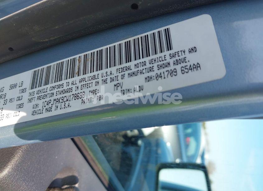 Photo 9 of 2012 Jeep Liberty SPORT (VIN 1C4PJMAK9CW178638)