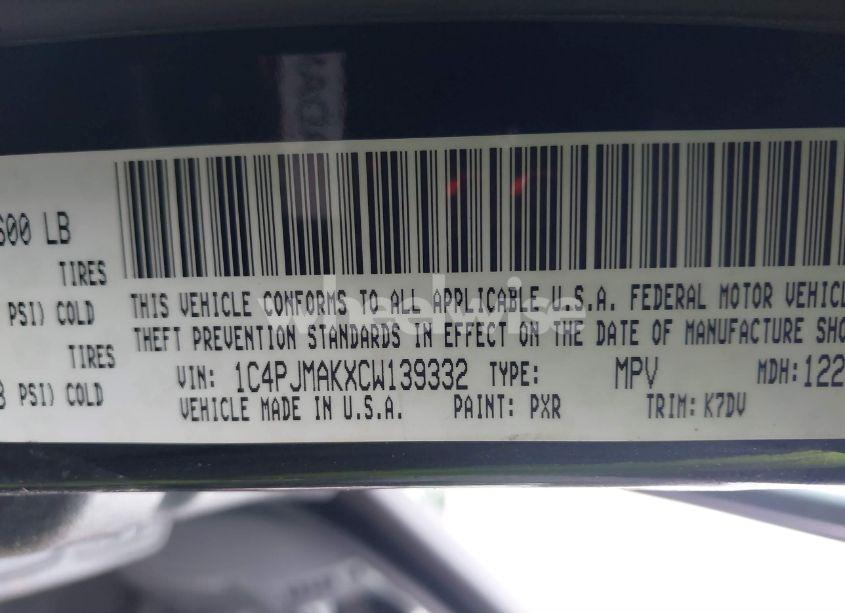 Photo 9 of 2012 Jeep Liberty SPORT (VIN 1C4PJMAKXCW139332)