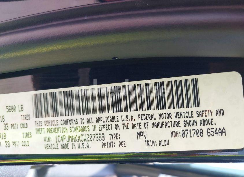 Photo 9 of 2012 Jeep Liberty SPORT (VIN 1C4PJMAKXCW207399)