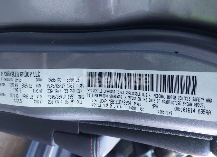 Photo 9 of 2014 Jeep Cherokee TRAILHAWK (VIN 1C4PJMBB1EW142394)