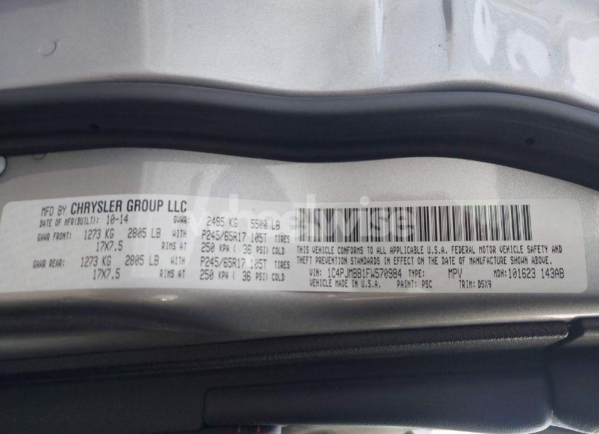 Photo 9 of 2015 Jeep Cherokee TRAILHAWK (VIN 1C4PJMBB1FW570984)