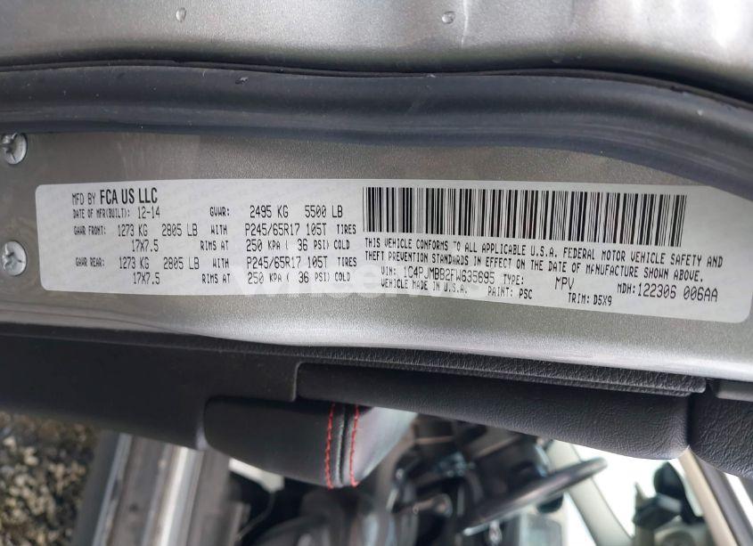 Photo 9 of 2015 Jeep Cherokee TRAILHAWK (VIN 1C4PJMBB2FW635695)