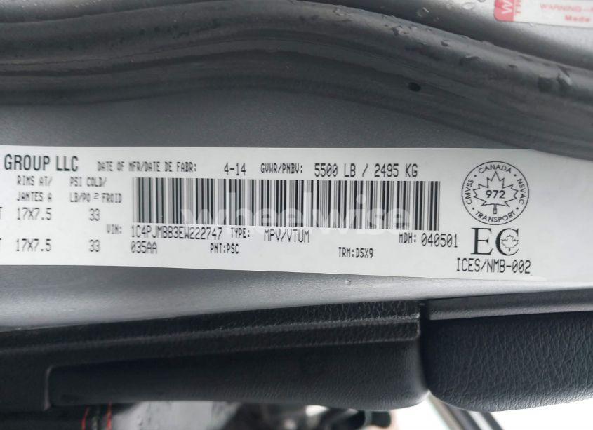 Photo 9 of 2014 Jeep Cherokee TRAILHAWK (VIN 1C4PJMBB3EW222747)