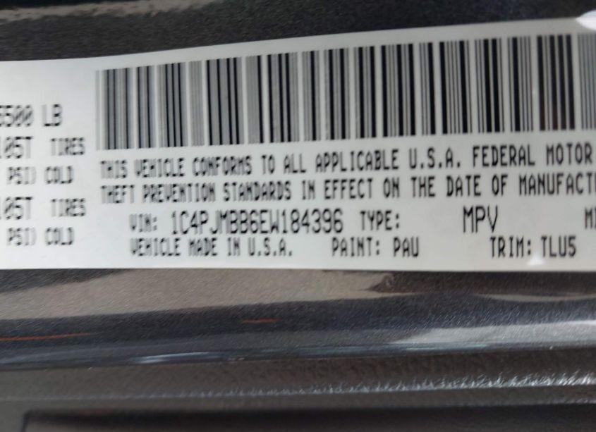 Photo 9 of 2014 Jeep Cherokee TRAILHAWK (VIN 1C4PJMBB6EW184396)