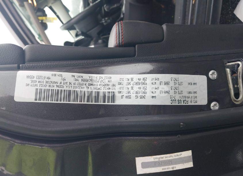 Photo 9 of 2016 Jeep Cherokee TRAILHAWK (VIN 1C4PJMBB6GW109894)