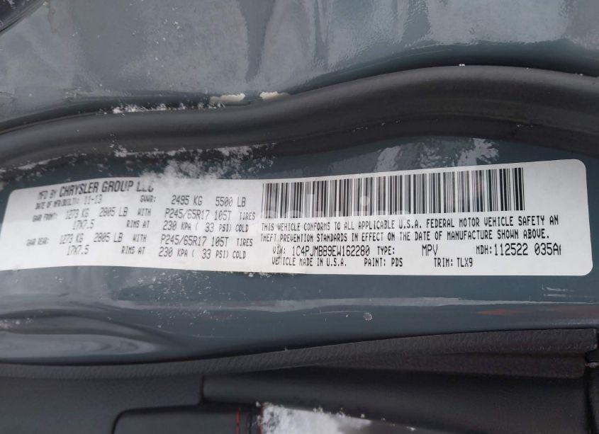 Photo 9 of 2014 Jeep Cherokee TRAILHAWK (VIN 1C4PJMBB9EW162280)