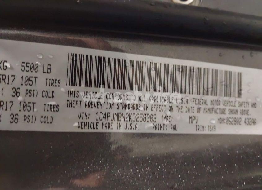 Photo 9 of 2019 Jeep Cherokee TRAILHAWK 4X4 (VIN 1C4PJMBN2KD258303)