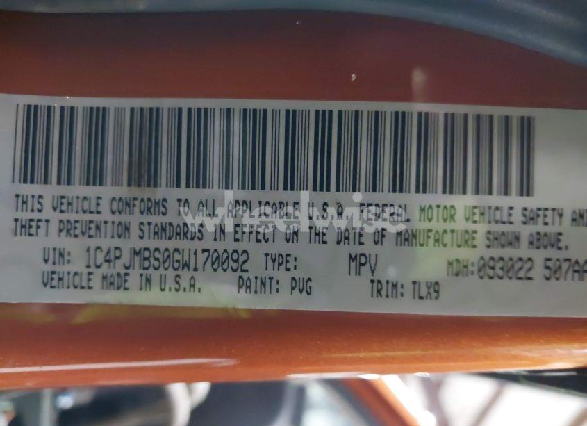 Photo 9 of 2016 Jeep Cherokee TRAILHAWK (VIN 1C4PJMBS0GW170092)