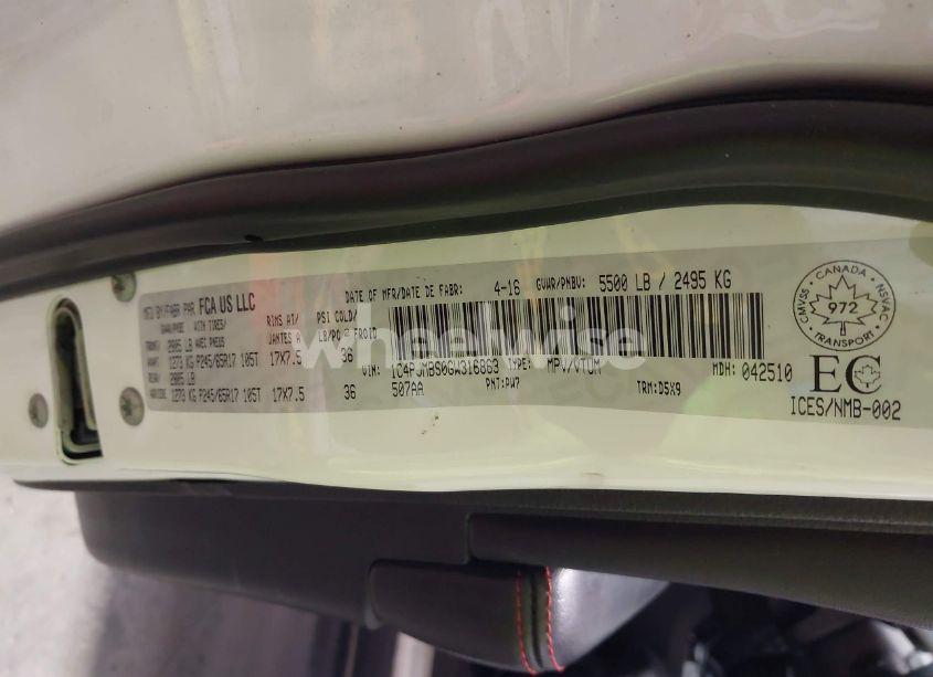 Photo 9 of 2016 Jeep Cherokee TRAILHAWK (VIN 1C4PJMBS0GW316863)