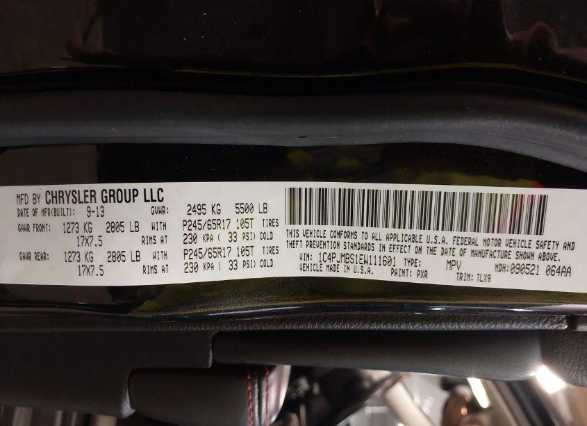 Photo 9 of 2014 Jeep Cherokee TRAILHAWK (VIN 1C4PJMBS1EW111601)