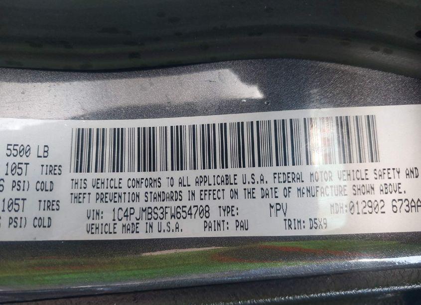 Photo 9 of 2015 Jeep Cherokee TRAILHAWK (VIN 1C4PJMBS3FW654708)