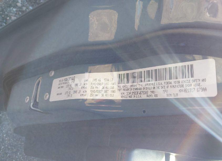 Photo 9 of 2015 Jeep Cherokee TRAILHAWK (VIN 1C4PJMBS3FW675302)