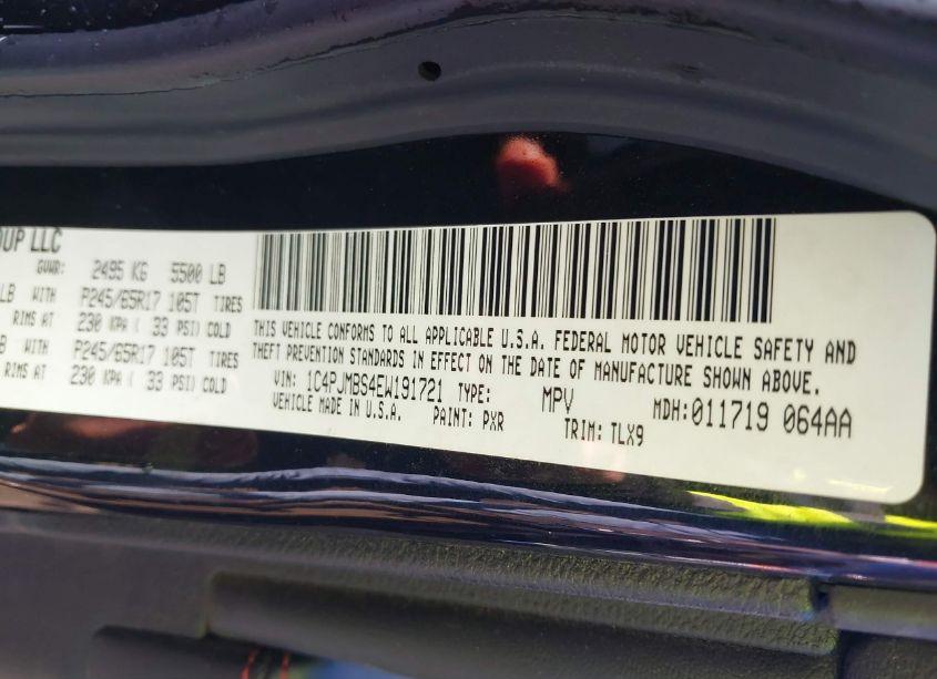 Photo 9 of 2014 Jeep Cherokee TRAILHAWK (VIN 1C4PJMBS4EW191721)