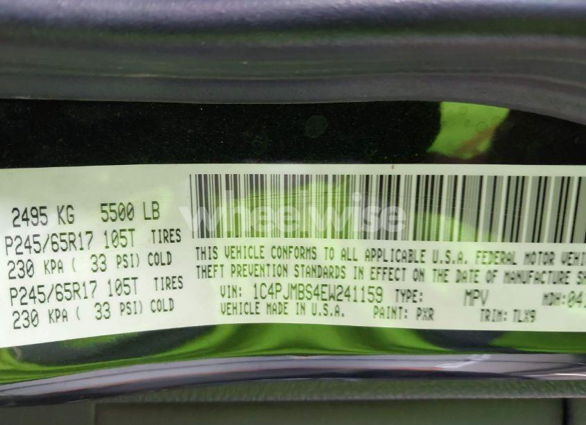 Photo 9 of 2014 Jeep Cherokee TRAILHAWK (VIN 1C4PJMBS4EW241159)