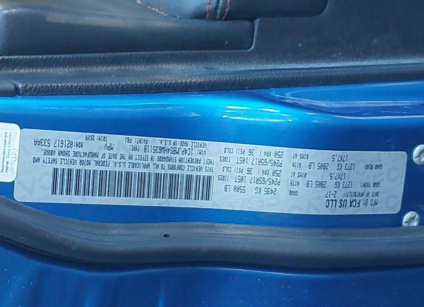 Photo 9 of 2017 Jeep Cherokee TRAILHAWK 4X4 (VIN 1C4PJMBS4HW635118)