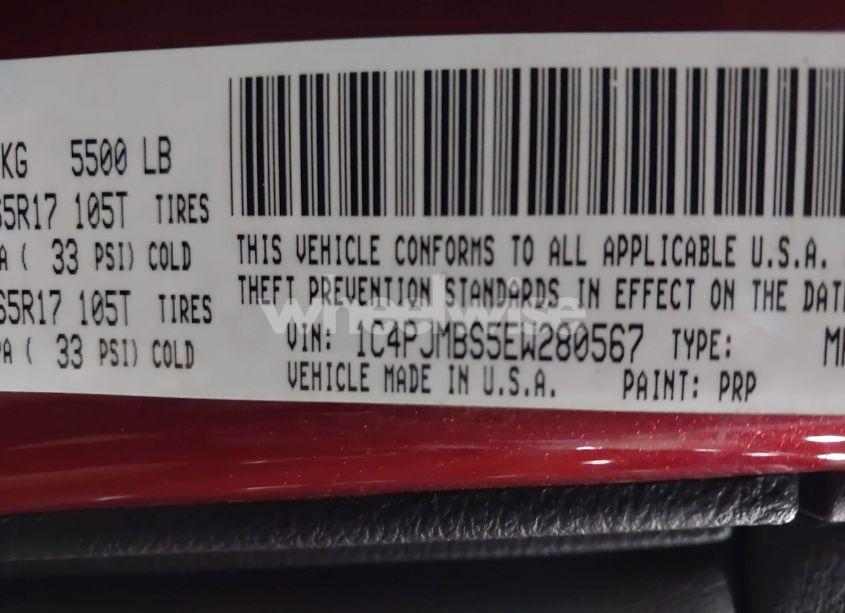 Photo 9 of 2014 Jeep Cherokee TRAILHAWK (VIN 1C4PJMBS5EW280567)