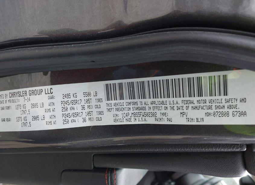 Photo 9 of 2015 Jeep Cherokee TRAILHAWK (VIN 1C4PJMBS5FW502302)