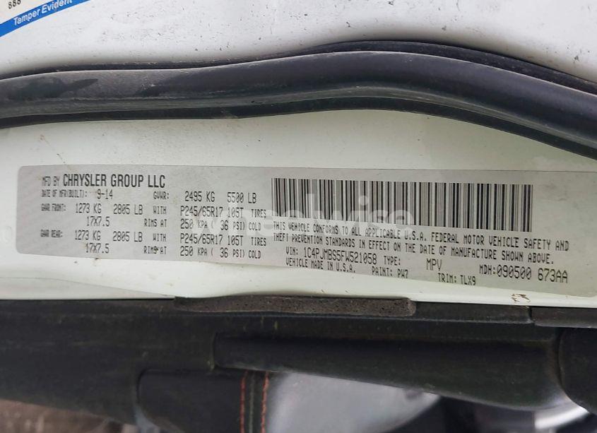 Photo 9 of 2015 Jeep Cherokee TRAILHAWK (VIN 1C4PJMBS5FW521058)