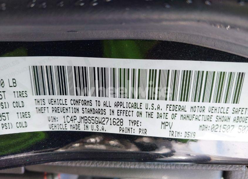 Photo 9 of 2016 Jeep Cherokee TRAILHAWK (VIN 1C4PJMBS5GW271628)