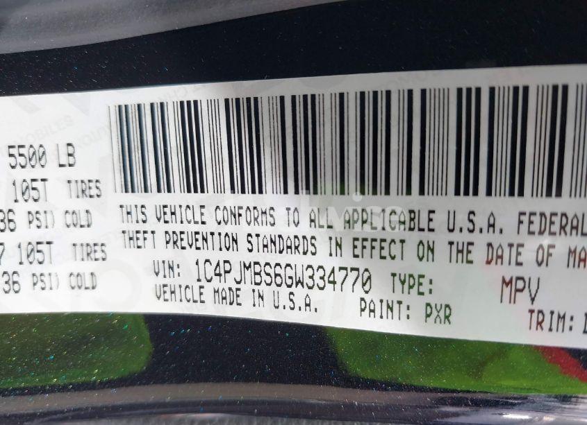 Photo 9 of 2016 Jeep Cherokee TRAILHAWK (VIN 1C4PJMBS6GW334770)