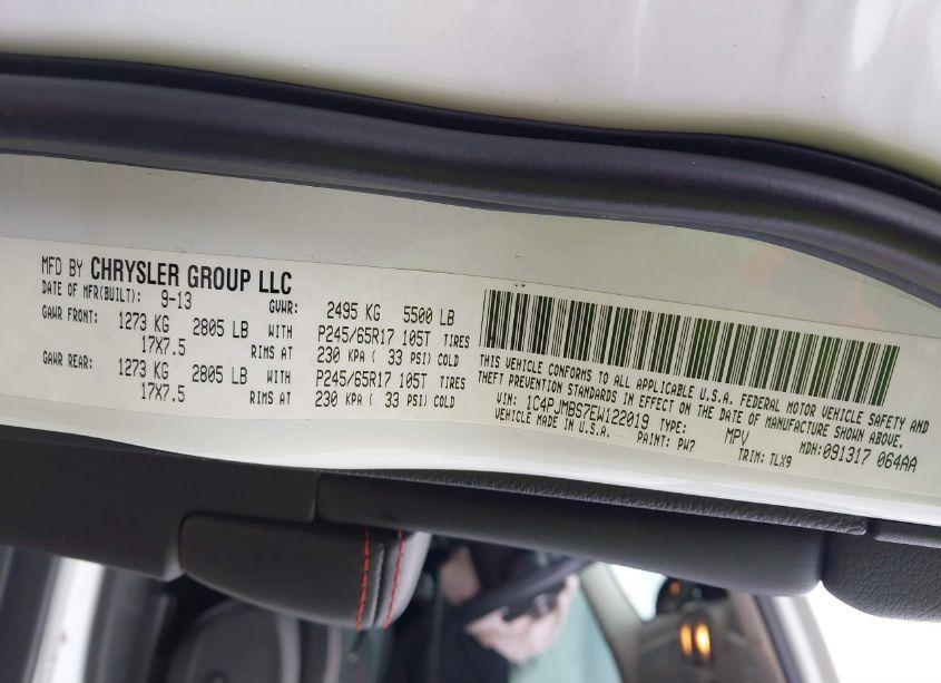 Photo 9 of 2014 Jeep Cherokee TRAILHAWK (VIN 1C4PJMBS7EW122019)