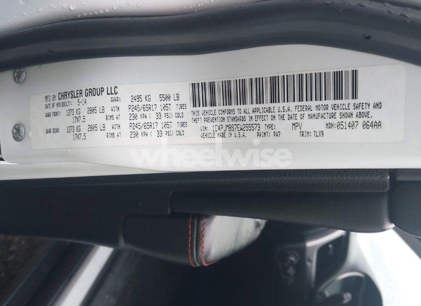 Photo 9 of 2014 Jeep Cherokee TRAILHAWK (VIN 1C4PJMBS7EW255573)