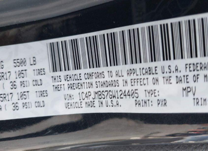 Photo 9 of 2016 Jeep Cherokee TRAILHAWK (VIN 1C4PJMBS7GW124405)