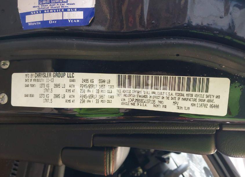 Photo 9 of 2014 Jeep Cherokee TRAILHAWK (VIN 1C4PJMBS8EW157135)