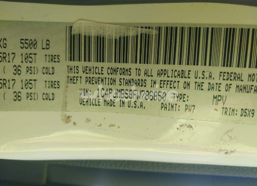 Photo 9 of 2015 Jeep Cherokee (VIN 1C4PJMBS8FW786850)