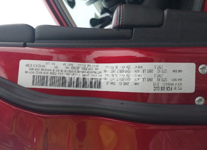 Photo 9 of 2015 Jeep Cherokee TRAILHAWK (VIN 1C4PJMBSXFW667469)