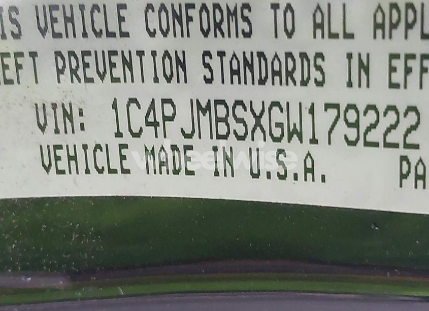 Photo 9 of 2016 Jeep Cherokee TRAILHAWK (VIN 1C4PJMBSXGW179222)