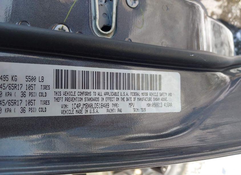 Photo 9 of 2020 Jeep Cherokee TRAILHAWK 4X4 (VIN 1C4PJMBX0LD518409)