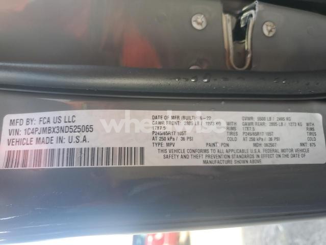 Photo 7 of 2022 JEEP CHEROKEE TRAILHAWK (VIN 1C4PJMBX3ND525065)