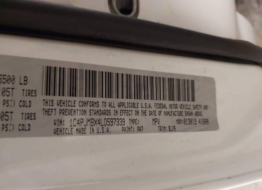 Photo 9 of 2020 Jeep Cherokee TRAILHAWK ELITE 4X4 (VIN 1C4PJMBX4LD597339)