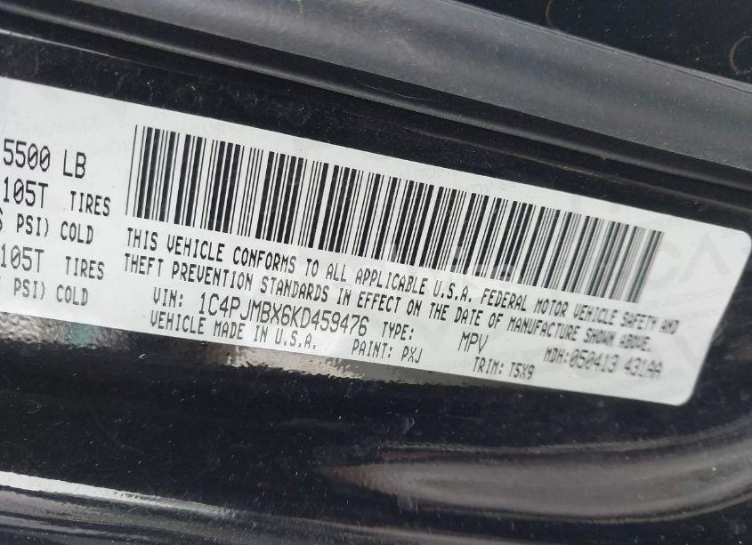 Photo 9 of 2019 Jeep Cherokee TRAILHAWK 4X4 (VIN 1C4PJMBX6KD459476)