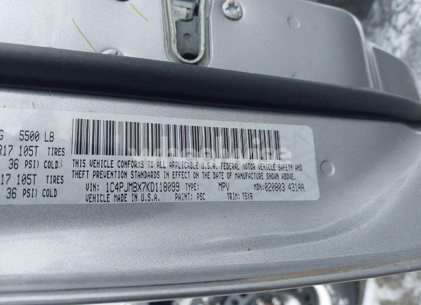 Photo 9 of 2019 Jeep Cherokee TRAILHAWK 4X4 (VIN 1C4PJMBX7KD118099)